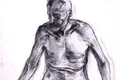 The Prophet, 60 x 40 inches, Charcoal, 2006