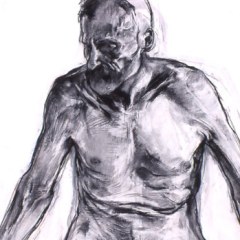 The Prophet, 60 x 40 inches, Charcoal, 2006