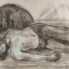 Study for Pieta III, 40 x 60 inches, Charcoal with Pastel, 2015