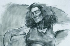 Study for Samson and Delilah, 60 x 40 inches, Charcoal, 2002