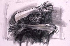 Veil Study, 24 x 36 inches, Charcoal, 2007