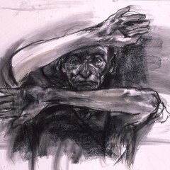 Veil Study, 24 x 36 inches, Charcoal, 2007