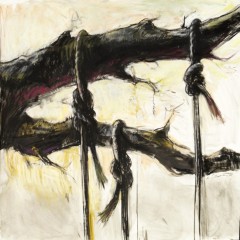 <em>The Mud Flat Drawings; The Devil’s Tree,</em> 36 x 36 inches, Mixed Drawing Media, 2005