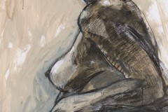 Figure Drawing, 36 x 24 inches, Mixed Media, 2016