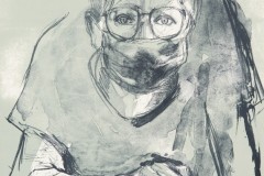 Self Portrait 2020 State II, 30 x 22 inches, Lithograph, 2020