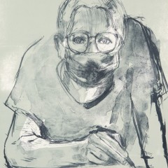 Self Portrait 2020 State II, 30 x 22 inches, Lithograph, 2020