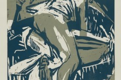 Woman Reclining, size tk, Woodcut, 2018