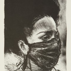 Mask, 8 x 6.75 inches, Lithograph, 2020