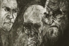 The Smokers/Homeless Portfolio, 24 x 18 inches, intaglio, 2013