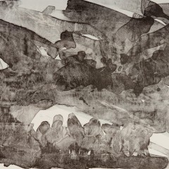 From the accordion book I had a Home Once, Syria, 14 x 22 inches, Lithograph, 2022