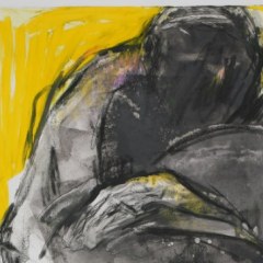 <em>Figure Hunched Over, </em>24 x 18 inches, Monotype, 2010