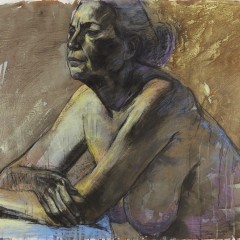 Figure II, 36 x 40 inches, pastel, 2018