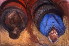 Tires, 39 x 54 .5 inches, Pastel, 2002