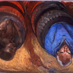 Tires, 39 x 54 .5 inches, Pastel, 2002