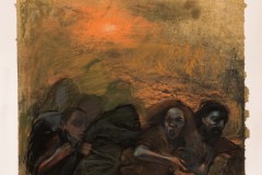 Migration I, 18 x 24 inches, Pastel over Ink, 2015-16