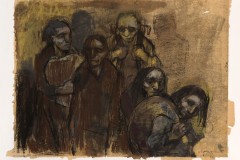 Migration IV, 18 x 24 inches, Pastel over Ink, 2015-16