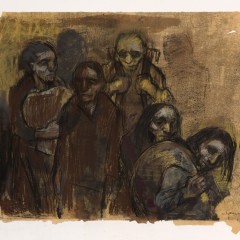 Migration IV, 18 x 24 inches, Pastel over Ink, 2015-16