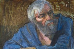 Mike, Monday Morning, 40 x 30 inches, Pastel, 2020
