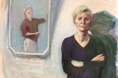 Alanna and Me, 40 x 40 inches, Pastel, 2007