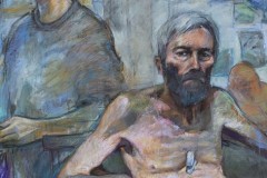  Mike and Me, Pastel,  60 x 40 inches, 2022