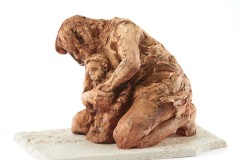  Mother and Child, 8 x 7.5 x 12 inches, Terracotta/Stone, 2019