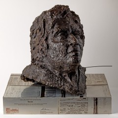 Grandma (Head), Bronze, 21" x 20" x 16", 2023